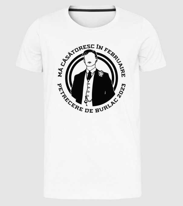 mă căsătoresc în februarie model alb pe tricou