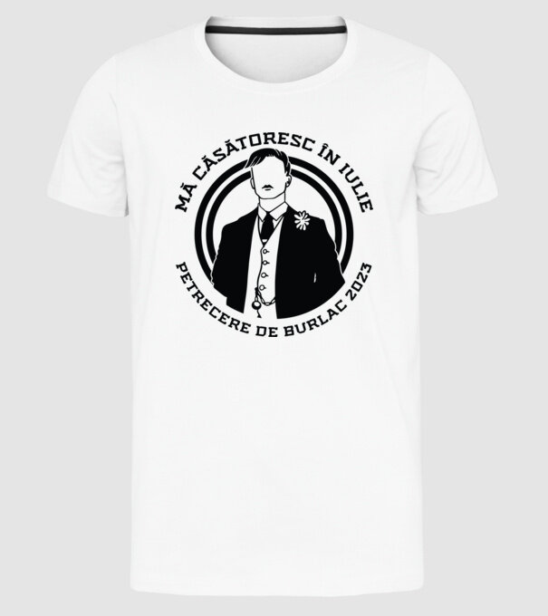 mă căsătoresc în iulie model alb pe tricou