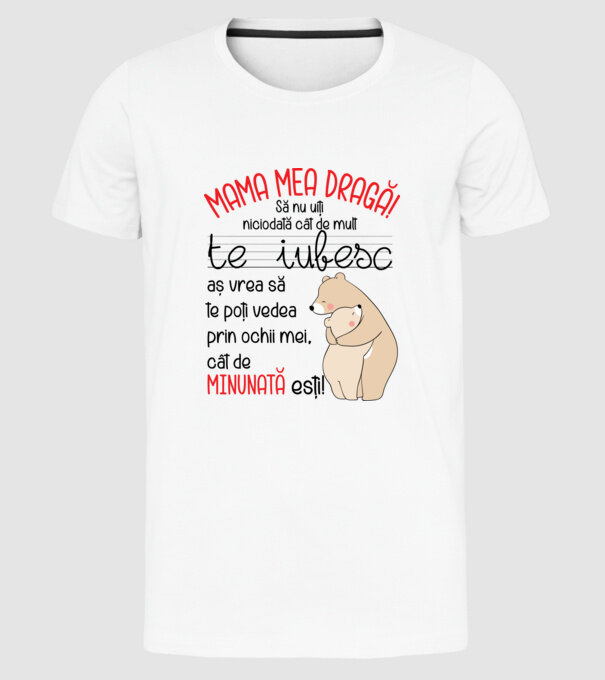 Mama Cât de minunat ești model alb pe tricou