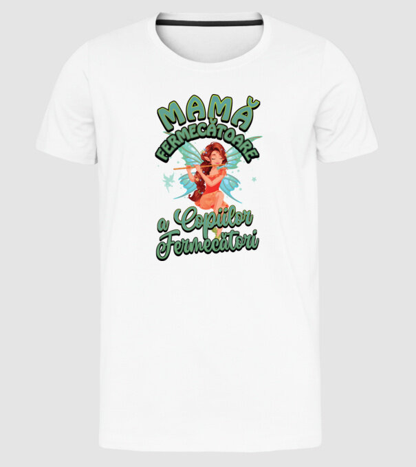 Mamă fermecătoare a copiilor fermecători model alb pe tricou