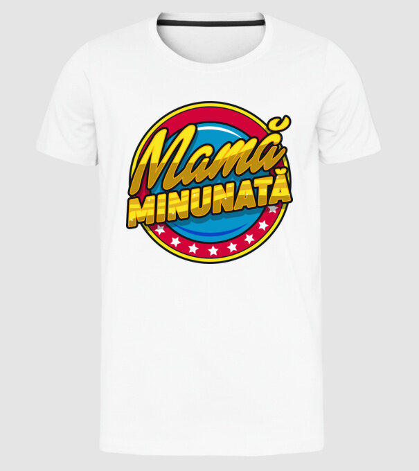 mamă minunată model alb pe tricou