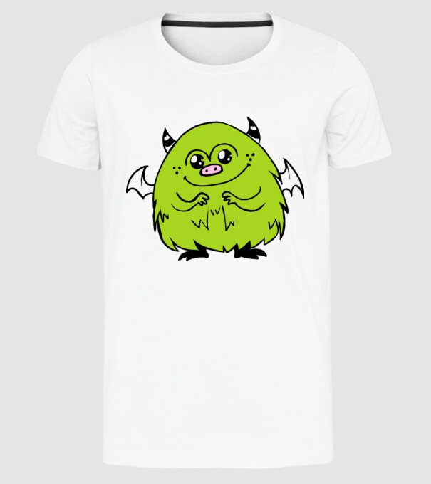 monstruleț model alb pe tricou