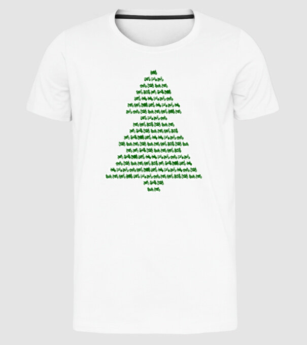 motorbike christtmas tree model alb pe tricou