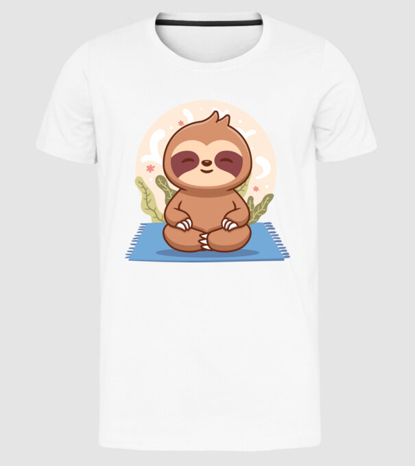 Namaste model alb pe tricou