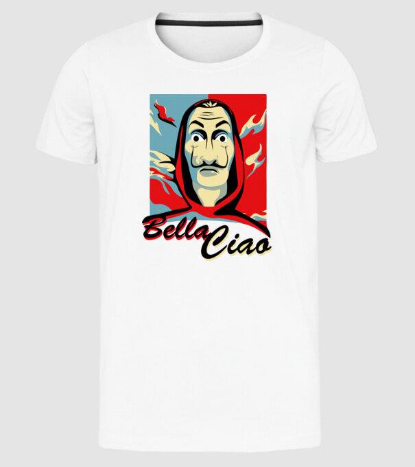obey bella ciao model alb pe tricou