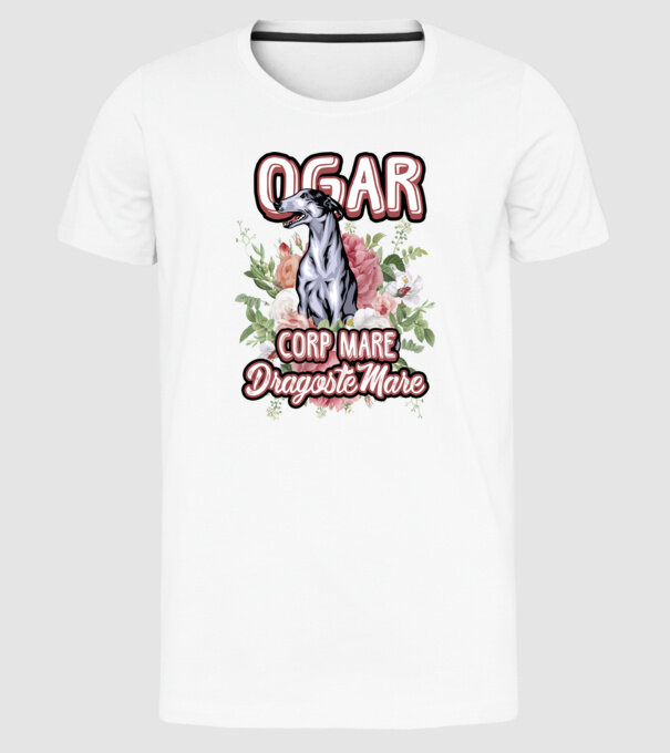 Ogar - picioare lungi dragoste multă model alb pe tricou