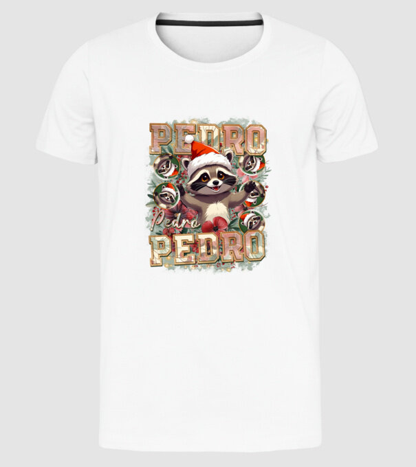 Pedro pedro flower xmas model alb pe tricou