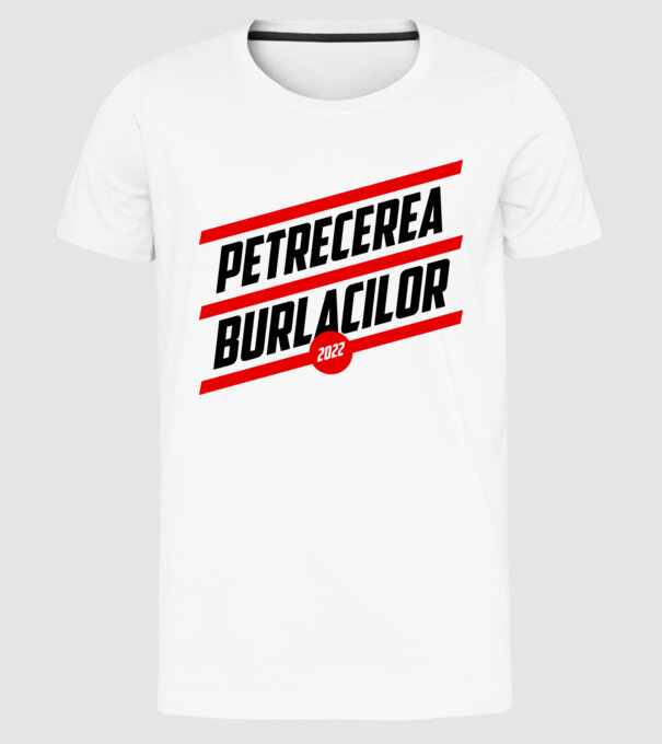 petrecerea burlacilor model alb pe tricou