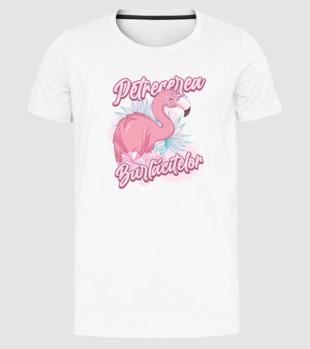 petrecerea burlăcitelor model alb pe tricou