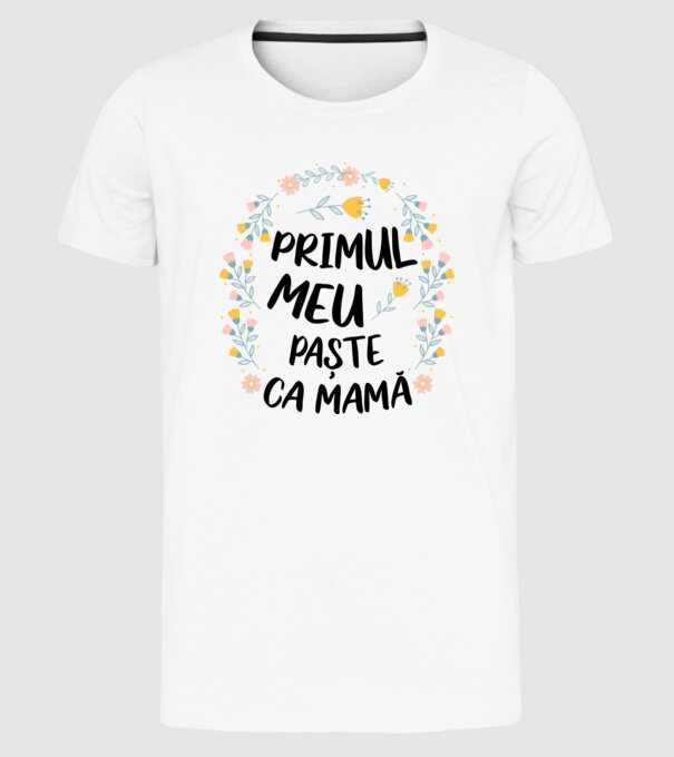 Primul meu Paște ca mamă model alb pe tricou