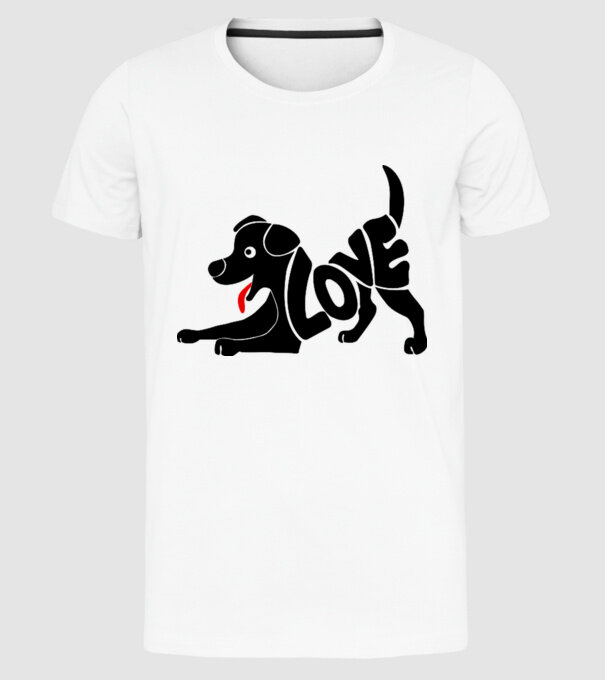 Puppy love model alb pe tricou