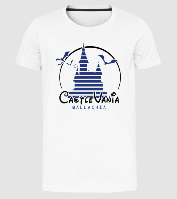 România CastleVania model alb pe tricou