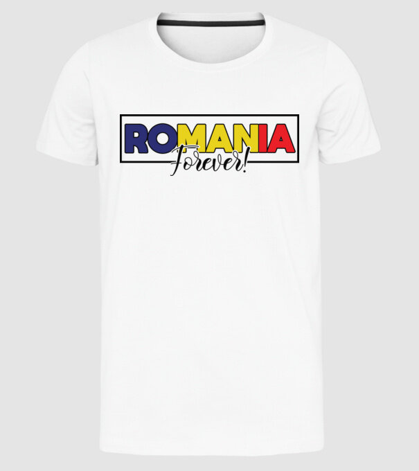Romania forever model alb pe tricou