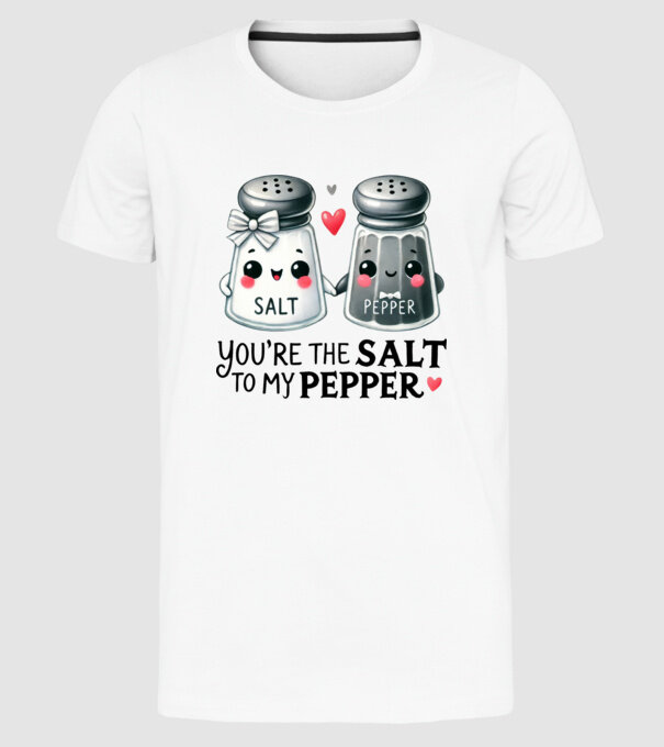 Salt to my Pepper model alb pe tricou