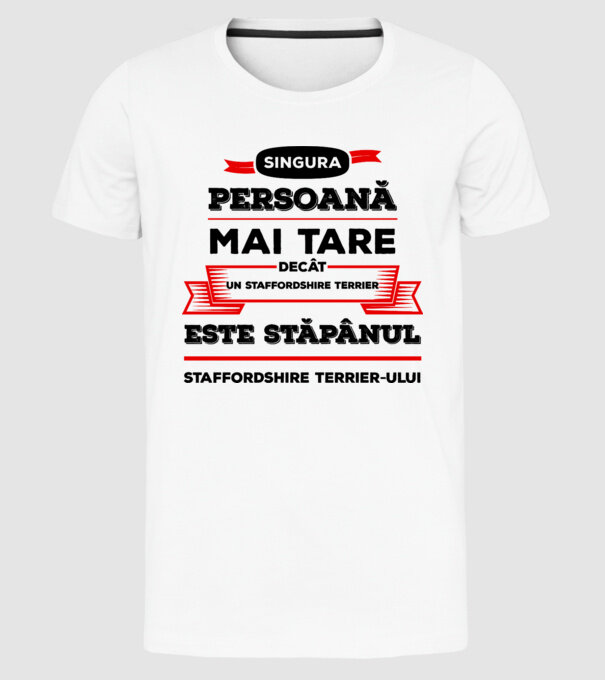 singura persoană mai tare decât un Pinscher la este stăpânul Pinscherului model alb pe tricou