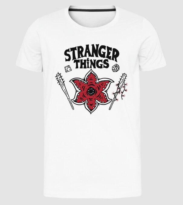 stranger things demogorgon head2 model alb pe tricou