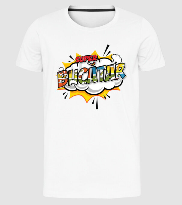 Super Bucătar model alb pe tricou