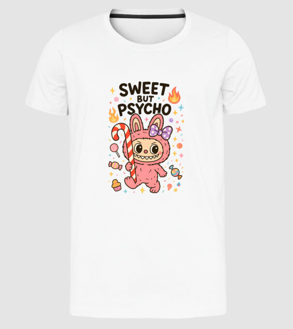 Sweet but psycho model alb pe tricou