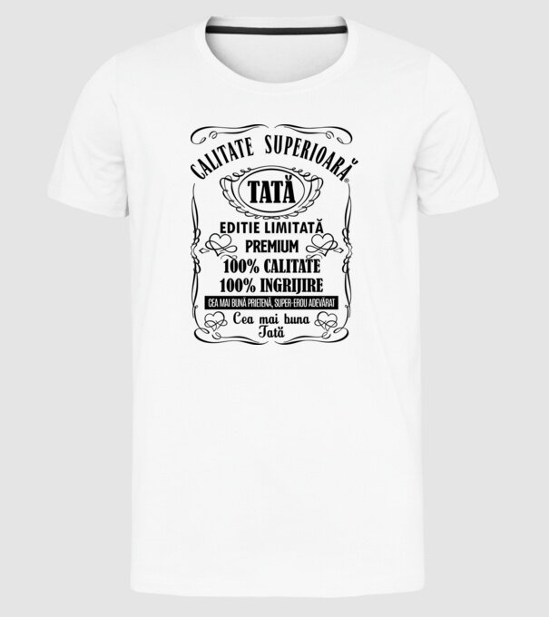 Tată Premium - ediție limitată premium model alb pe tricou