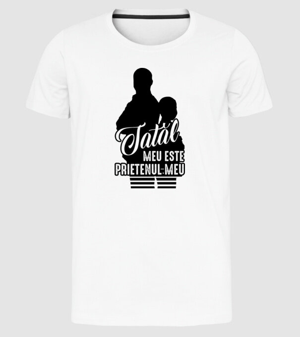 tatăl meu este prietenul meu model alb pe tricou