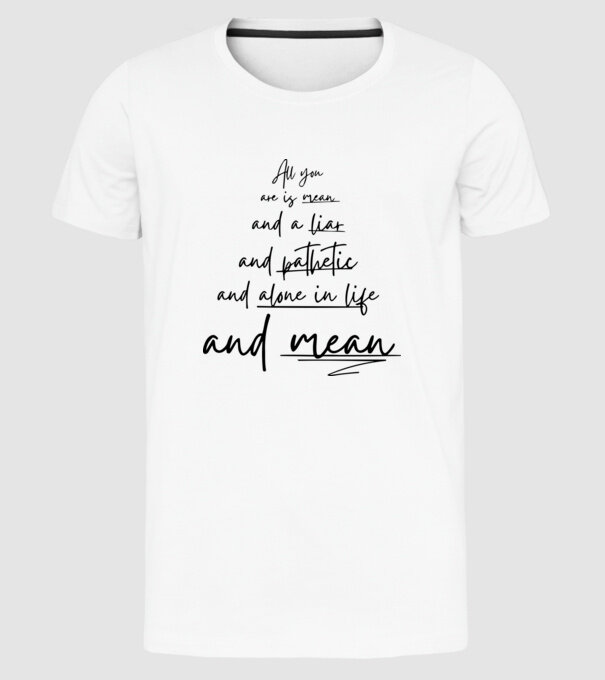 Taylor Swift all you model alb pe tricou