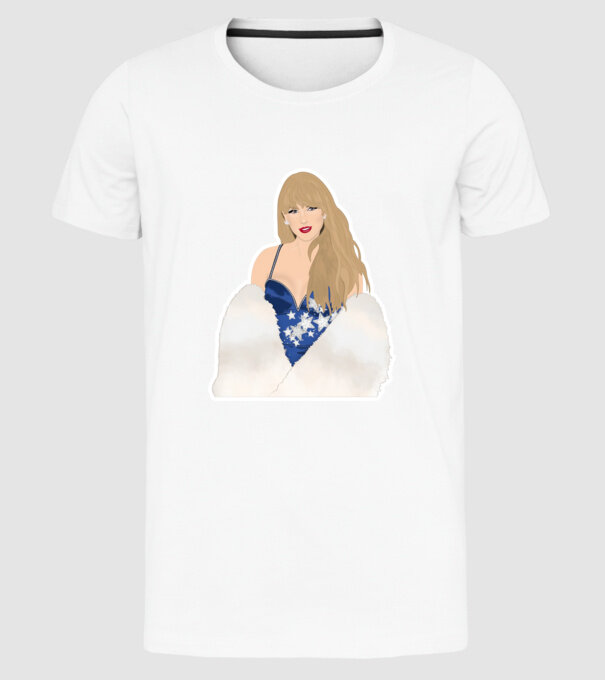Taylor Swift blue model alb pe tricou