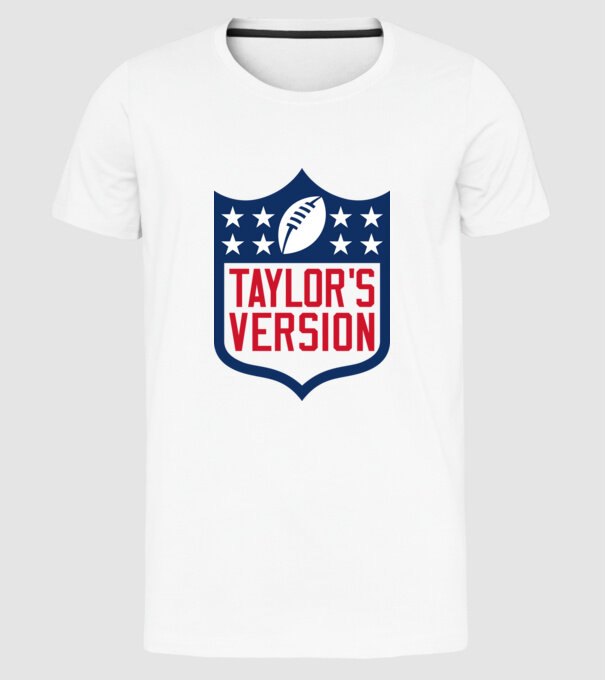 Taylor Swift football logo model alb pe tricou