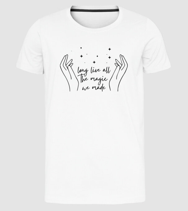 Taylor Swift long live all the magic we made model alb pe tricou