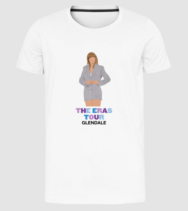 Taylor Swift The Eras Tour Glendale 2 model alb pe tricou