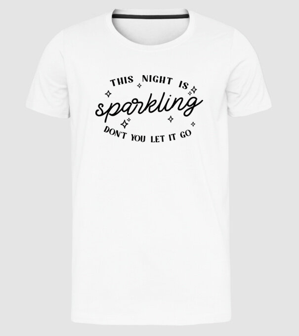 Taylor Swift This night is sparkling model alb pe tricou