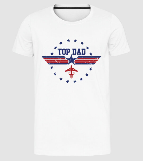 TopDad model alb pe tricou