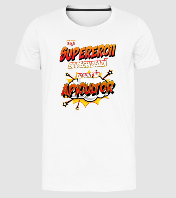 Toți supereroii se deghizează, eu sunt un apicultor model alb pe tricou