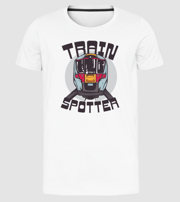 Trenuri model alb pe tricou