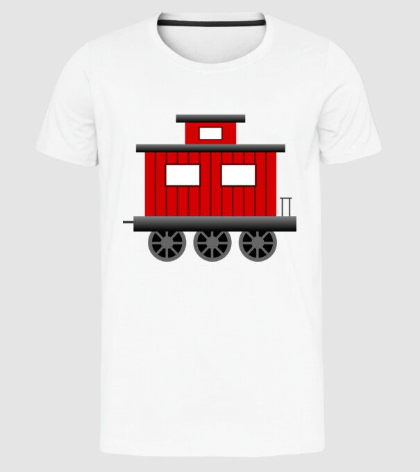 Trenuri model alb pe tricou