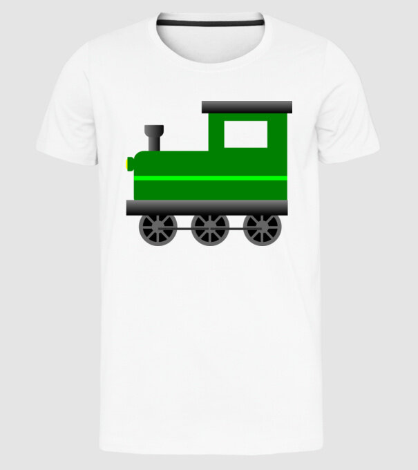 Trenuri model alb pe tricou