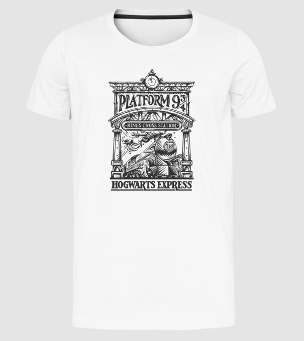 Trenuri model alb pe tricou