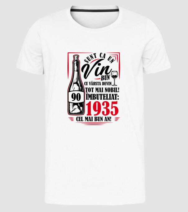 Un Vin Bun 1935 - Alb model alb pe tricou