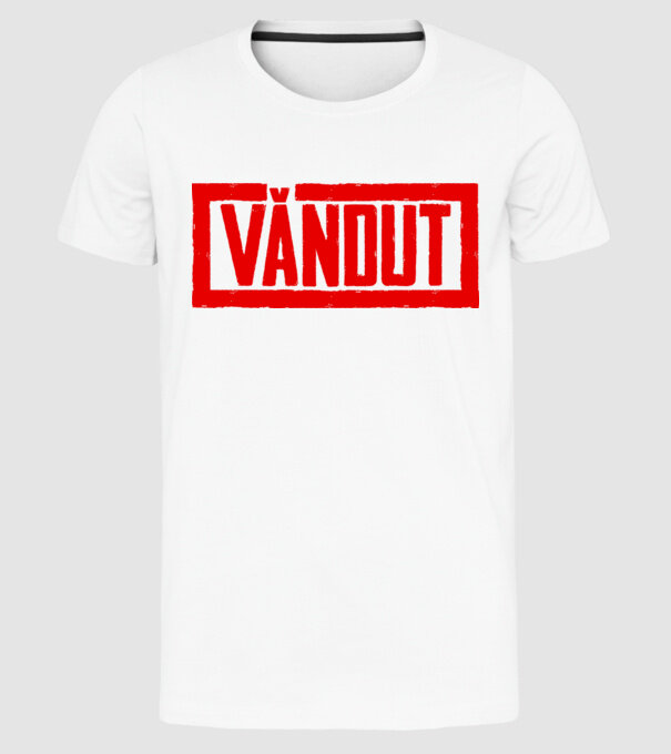 vândut model alb pe tricou