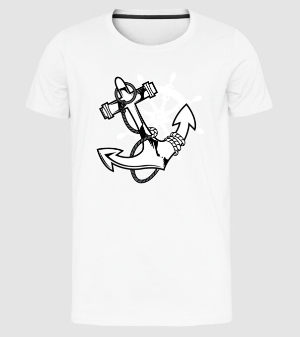 Vapoare model alb pe tricou