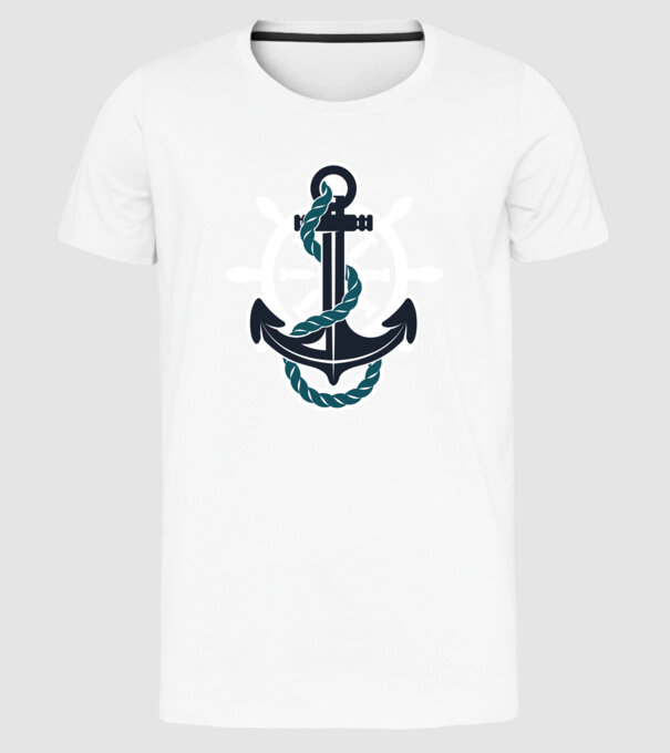 Vapoare model alb pe tricou