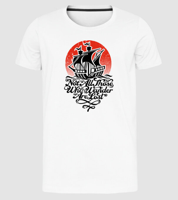 Vapoare model alb pe tricou