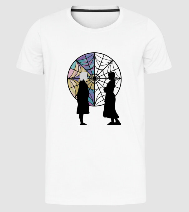 Wednesday Friendship model alb pe tricou