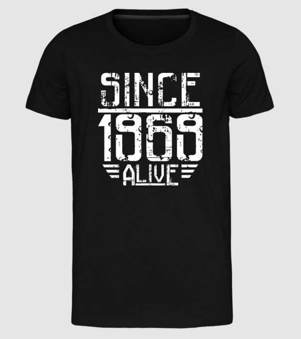 Alive since 1969 model negru pe tricou