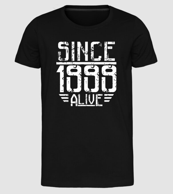Alive since 1999 model negru pe tricou