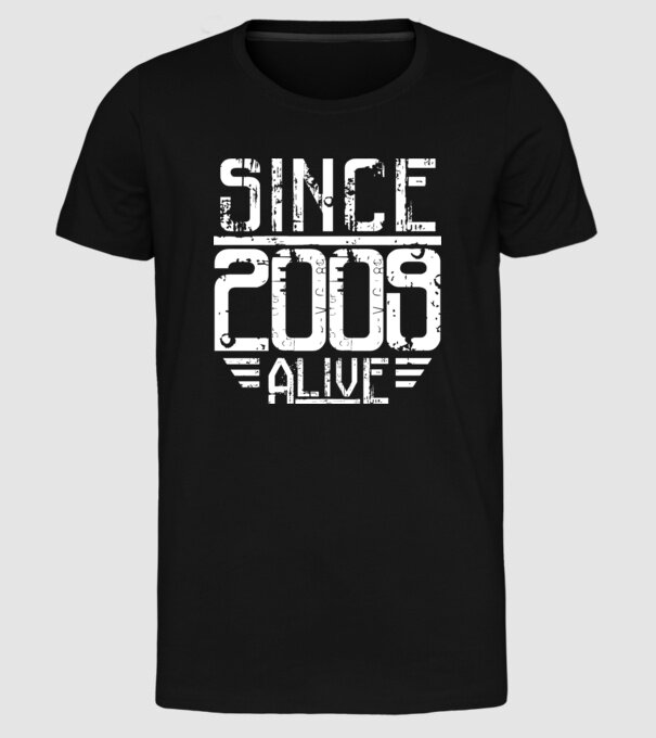 Alive since 2009 model negru pe tricou