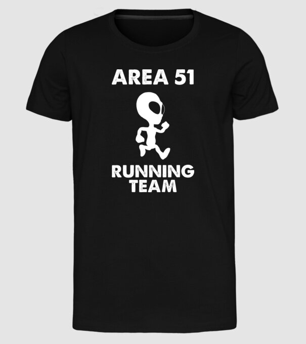 area51 running team model negru pe tricou