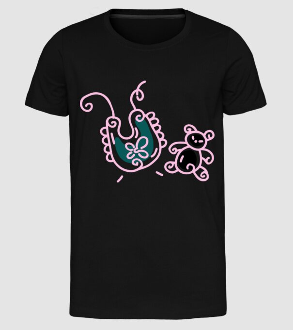 Bebe model negru pe tricou