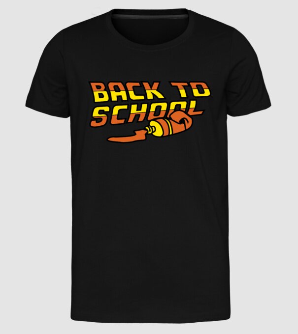 Back to school model negru pe tricou