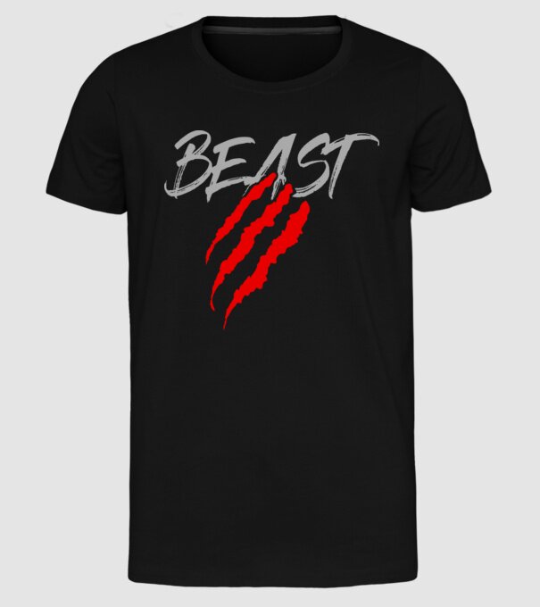 Beast model negru pe tricou