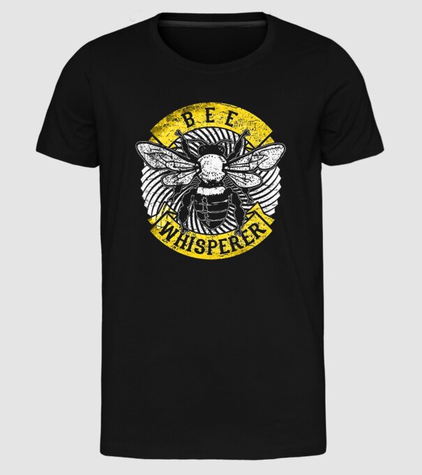 Bee Whisperer model negru pe tricou